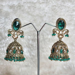 Load image into Gallery viewer, AALIYAH jhumkas (teal)
