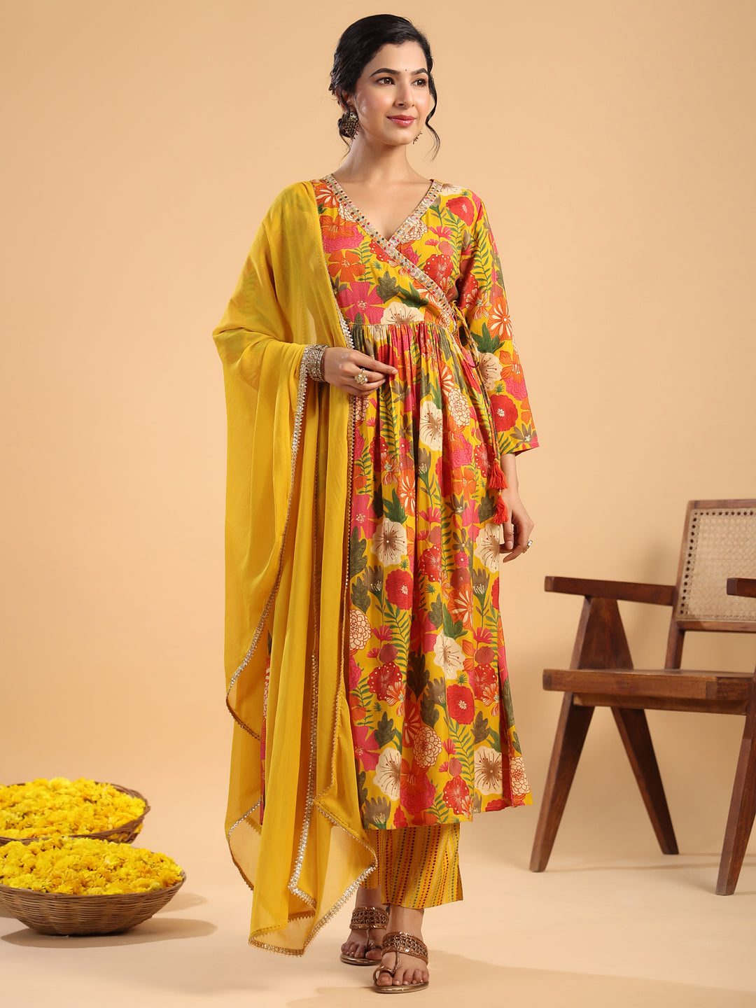 RASITHRA [M / 38] - Angrakha kurti set