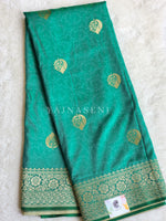 Load image into Gallery viewer, Soft Semi Silk Saree - Turquoise Green
