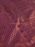 Load image into Gallery viewer, Soft Silk Copper Zari Saree - Purple (brocade)
