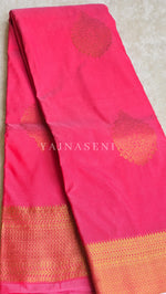 Load image into Gallery viewer, Semi Kanchi Silk x Gold Zari Saree - Pink
