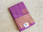 Load image into Gallery viewer, Semi Soft Silk Gold Zari Saree - Grape
