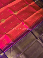 Load image into Gallery viewer, SUNSET FUSION - Pure Kanjivaram Silk Saree with Gold Zari
