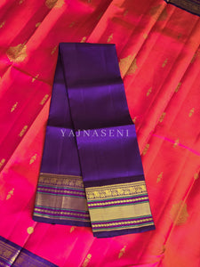 SUNSET FUSION - Pure Kanjivaram Silk Saree with Gold Zari