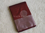 Load image into Gallery viewer, Semi Soft Silk Silver Zari Saree - Maroon
