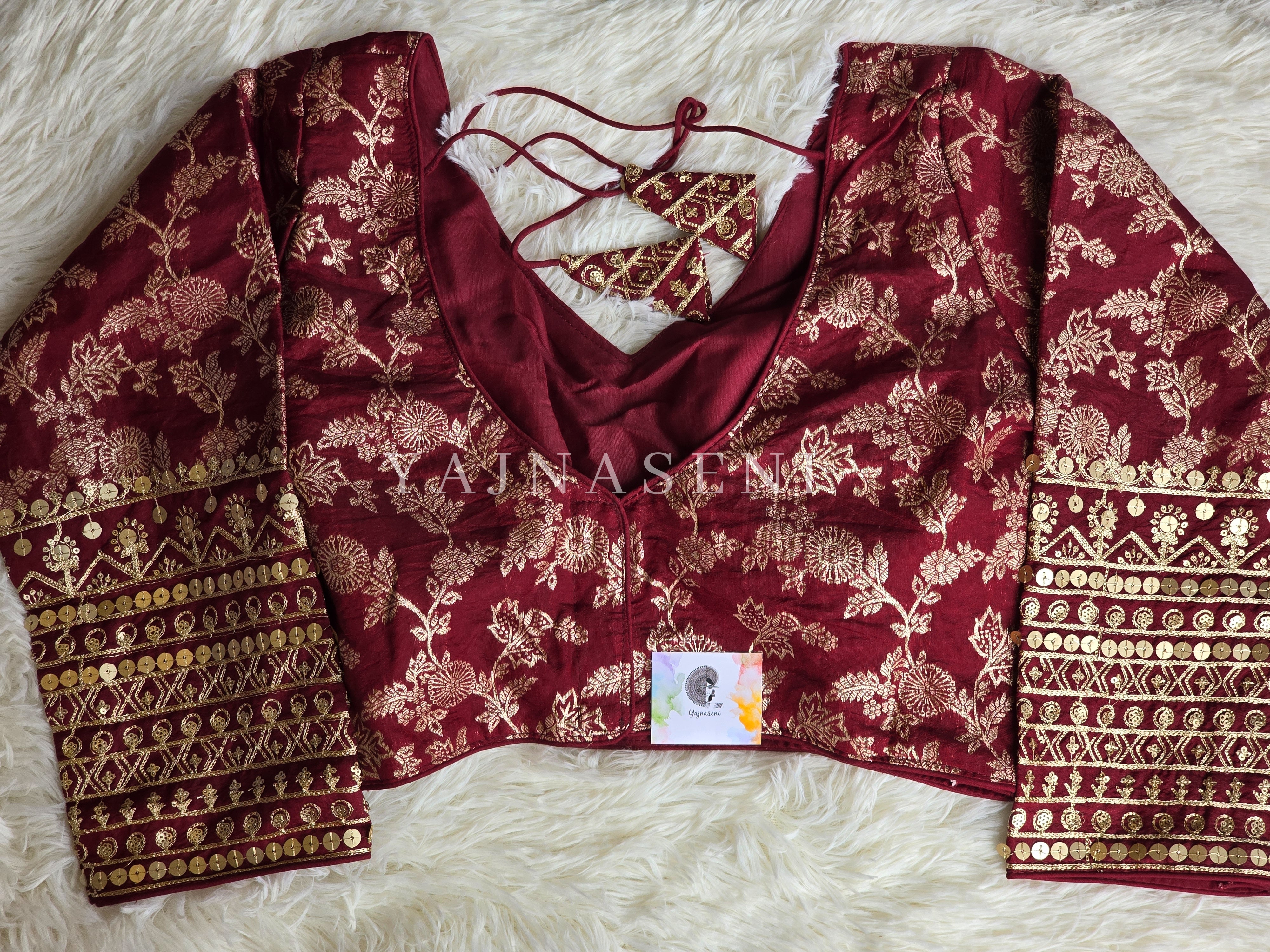 Maroon : Readymade blouse [TAANYA]