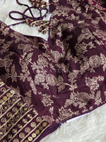 Load image into Gallery viewer, Dark Burgundy : Readymade blouse [TAANYA]
