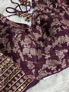 Dark Burgundy : Readymade blouse [TAANYA]