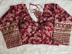 Load image into Gallery viewer, Maroon : Readymade blouse [TAANYA]
