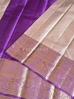 Load image into Gallery viewer, SMOKEY HARMONY - Pure Kanjivaram Silk Saree with Gold Zari
