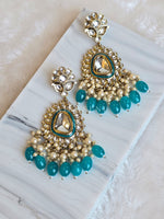 Load image into Gallery viewer, ASHVI earrings (Teal)
