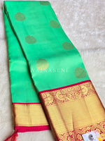 Load image into Gallery viewer, CRIMSON LEAF - Pure Kanjivaram Silk Saree with Gold Zari
