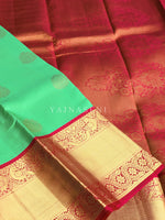 Load image into Gallery viewer, CRIMSON LEAF - Pure Kanjivaram Silk Saree with Gold Zari
