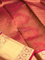 Load image into Gallery viewer, CRIMSON LEAF - Pure Kanjivaram Silk Saree with Gold Zari
