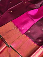 Load image into Gallery viewer, CLARET SHIRAZ - Pure Kanjivaram Silk Saree with Gold Zari
