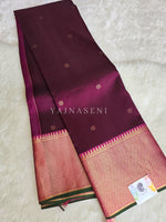 Load image into Gallery viewer, CLARET SHIRAZ - Pure Kanjivaram Silk Saree with Gold Zari
