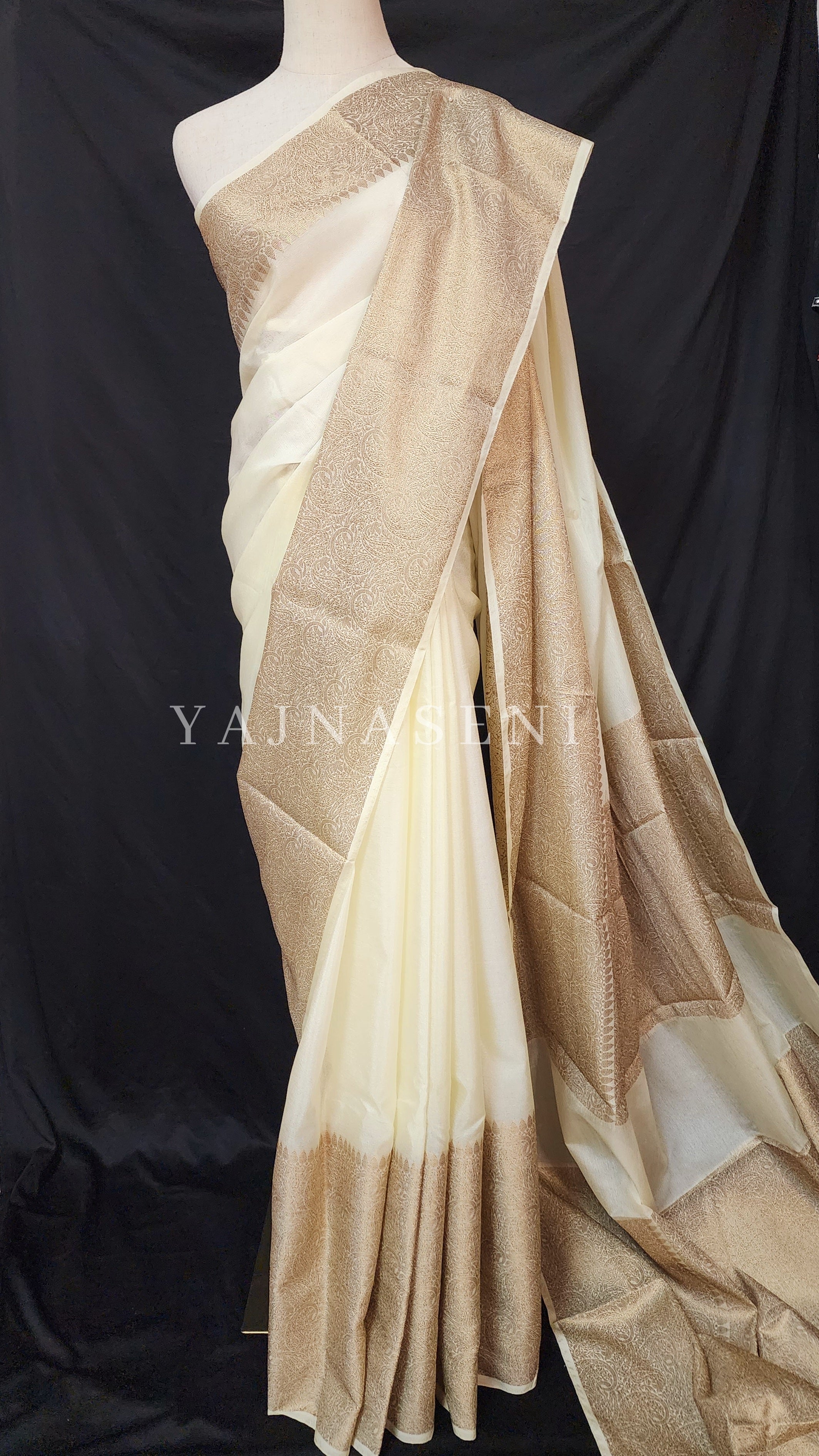 Linen Silk Saree - Hot Pink