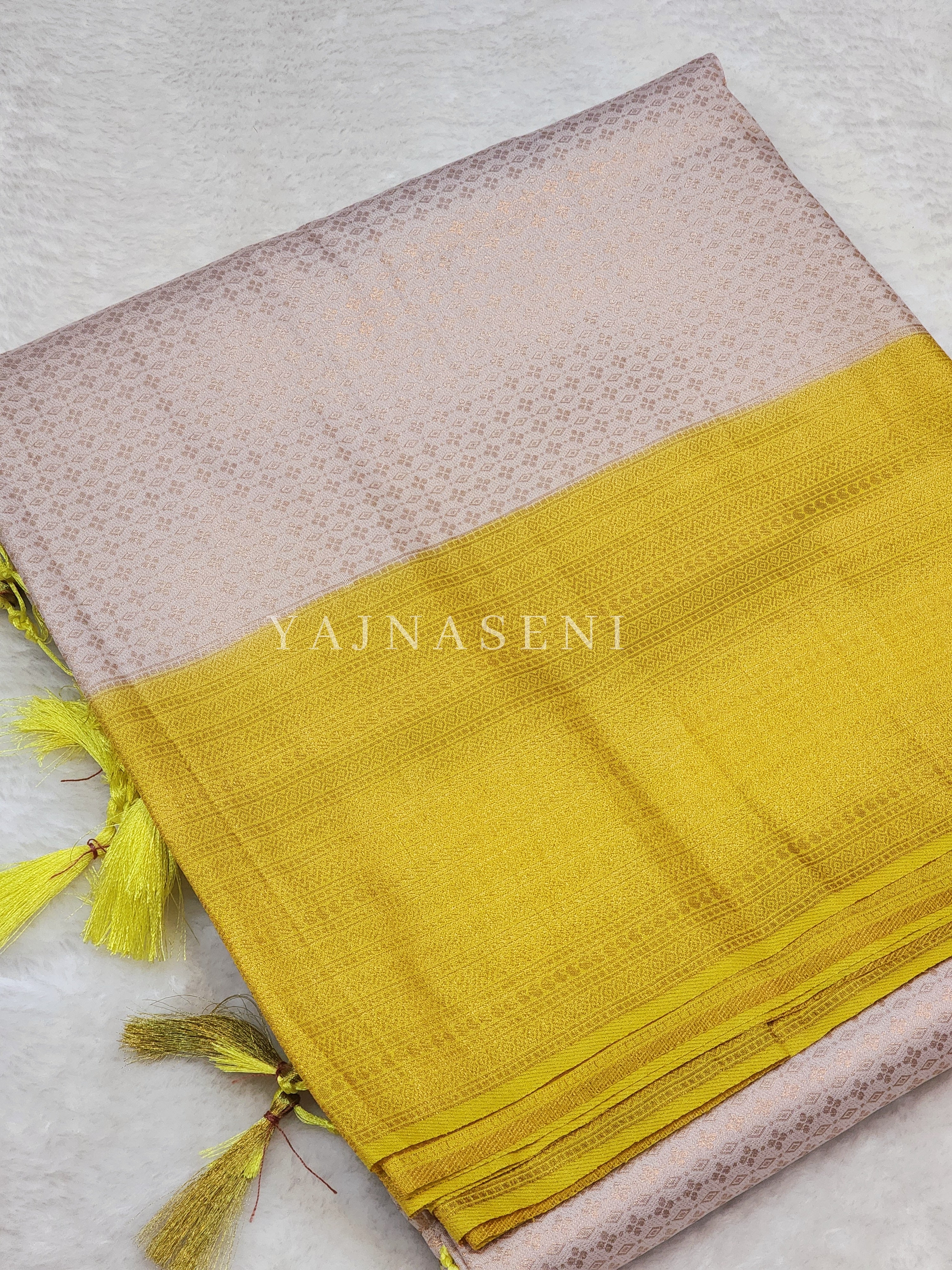 Banarasi Soft Silk Copper Zari Saree - Sunshine