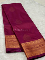 Load image into Gallery viewer, Semi Silk Kanchipuram Saree - Hibiscus
