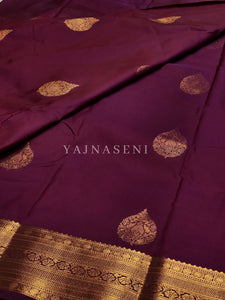 Semi Silk Kanchipuram Saree - Hibiscus
