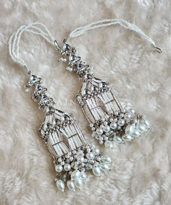 Cage Earrings (Silver)