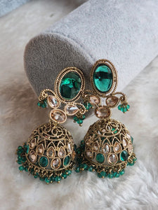 AALIYAH jhumkas (teal)