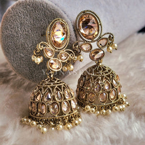 AALIYAH jhumkas (champagne)