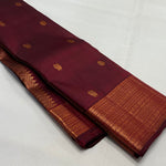 Load image into Gallery viewer, Royale Maroon - Pure Kanjivaram Silk Saree with Copper Zari
