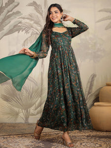 RUHI [S / 36] - Anarkali Kurti Dress Set