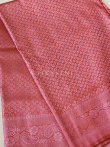 Kubera Pattu x Rosegold Zari Saree - Brink Pink