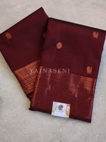 Load image into Gallery viewer, Royale Maroon - Pure Kanjivaram Silk Saree with Copper Zari
