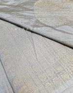 Load image into Gallery viewer, Soft Silk Borderless Mandala Saree - Ash
